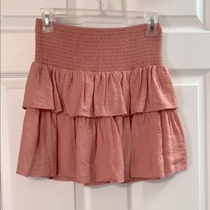 Juniors ruffled mini skirt